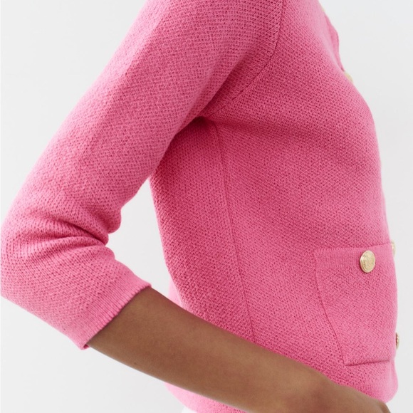 Pink zara cardigan with gold buttons - Picture 4 of 8